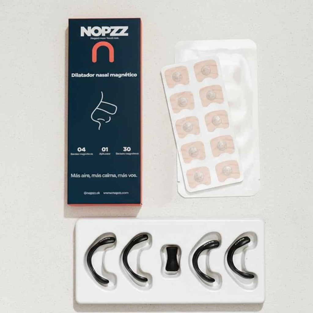 NOPZZ Tiras Nasales Magneticas + 2 Packs de Repuestos