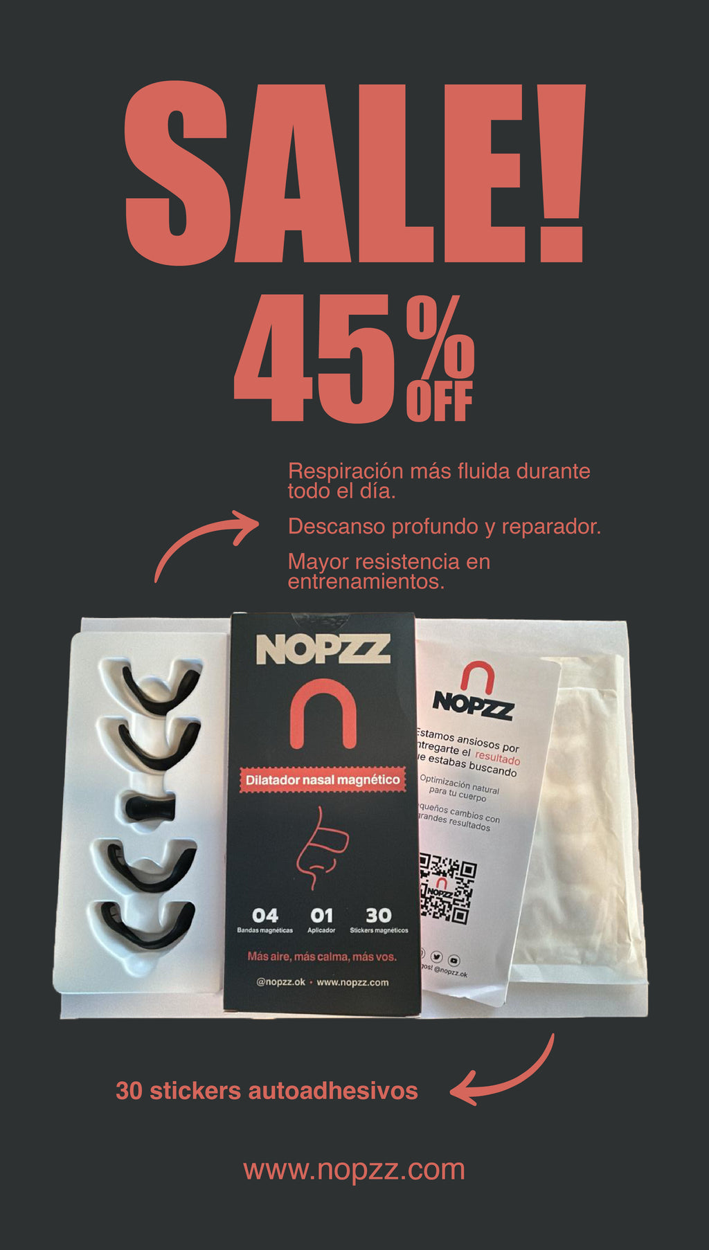 Tiras Nasales Magnéticas 45% off