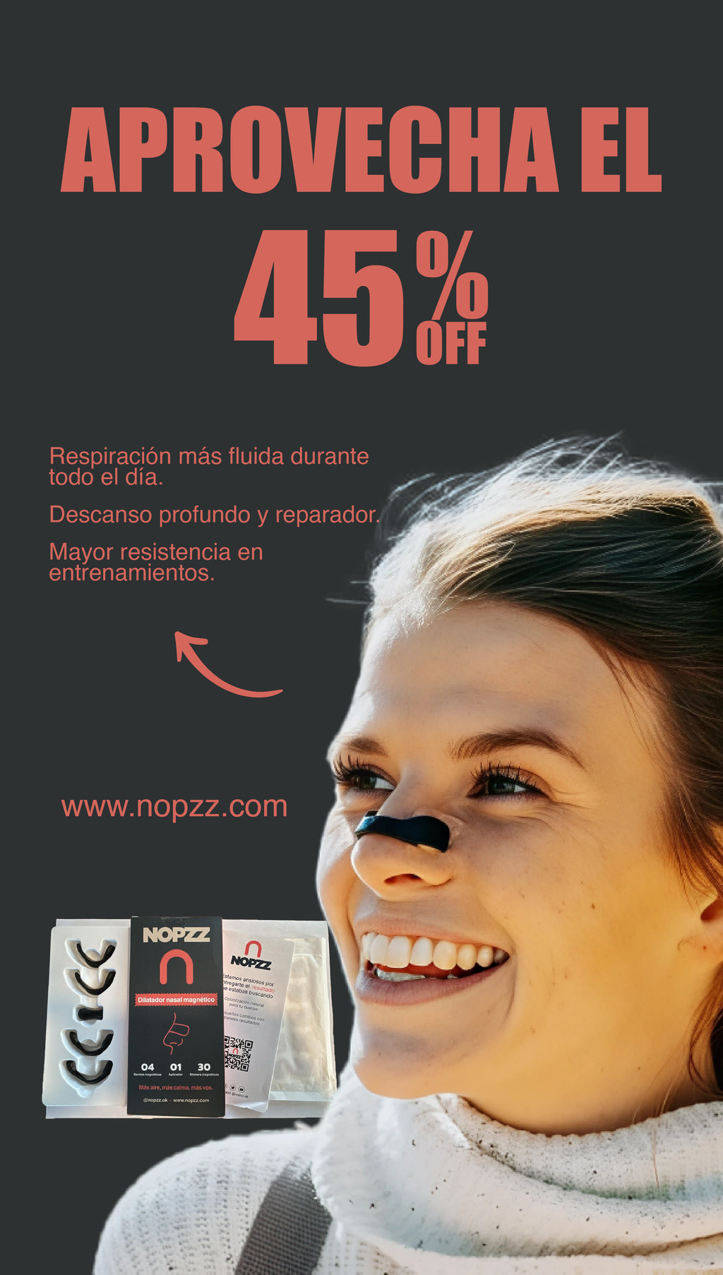Tiras Nasales Magnéticas 45% off